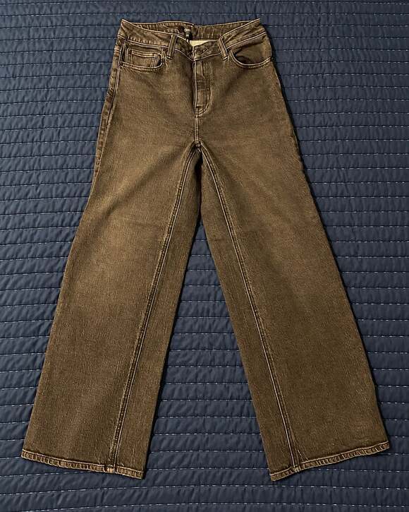 Quince Denim - Quince Women’s Black Wide Leg Jeans Size 28 High Rise Denim
